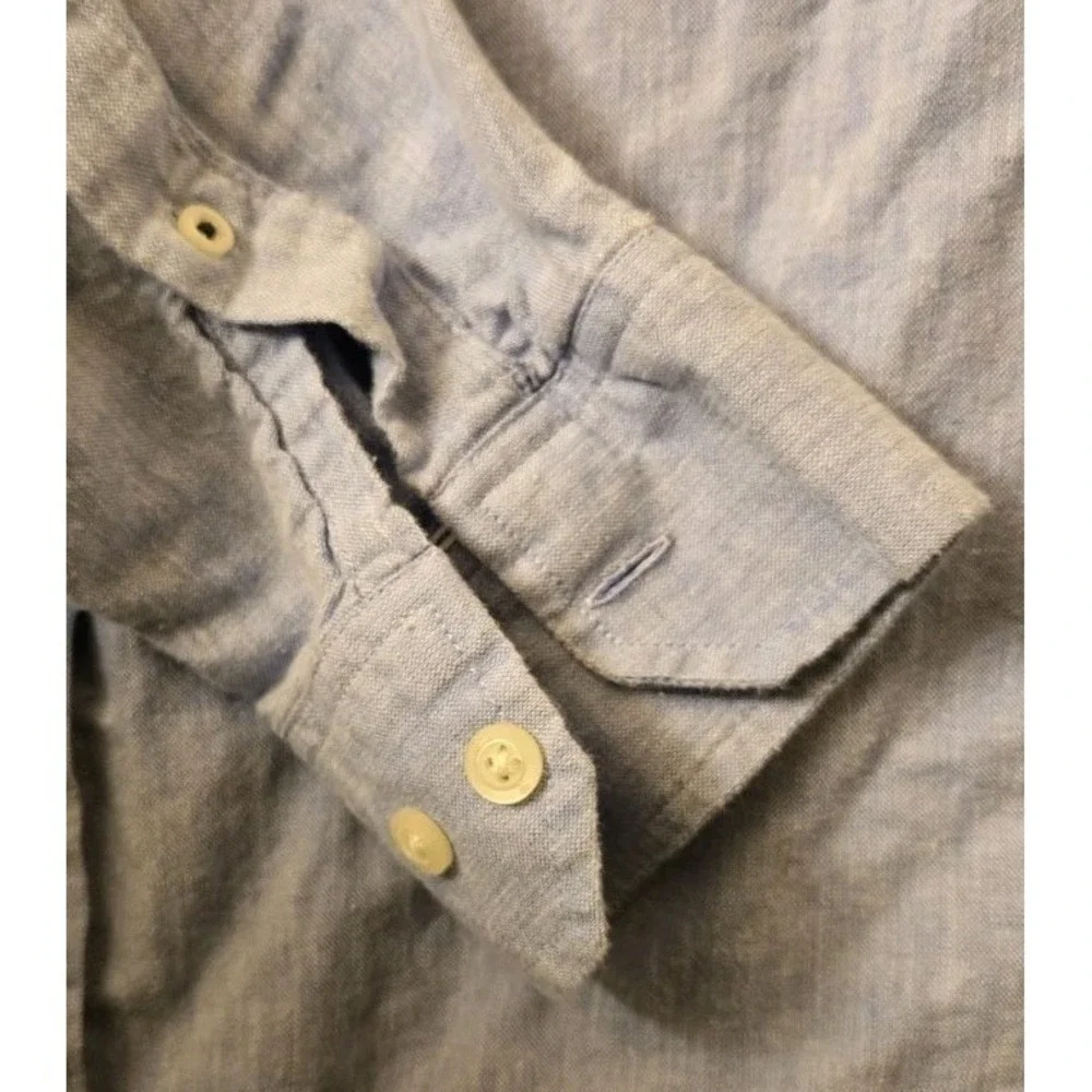 Banana Republic Mens Linen Blend‎ Button Up Shirt Sz Large 16/16.5 Preppy Career